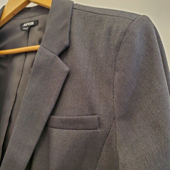 Apt. 9 Women's Two-Button Blazer Suit Jacket Gray - (12) - Picture 6 of 14